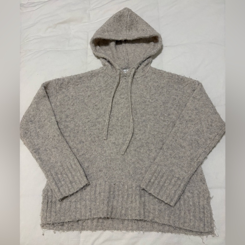 Cozy Oatmeal Hooded Sweater